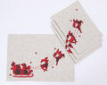 Tartan Santa Sleigh Christmas Placemats | Set of 4
