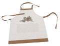 XD19882 Winter Pine Cones Adult Christmas Apron 30x26 Linen Blend
