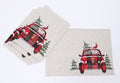 Tartan Santa Car Christmas Placemats | Set of 4