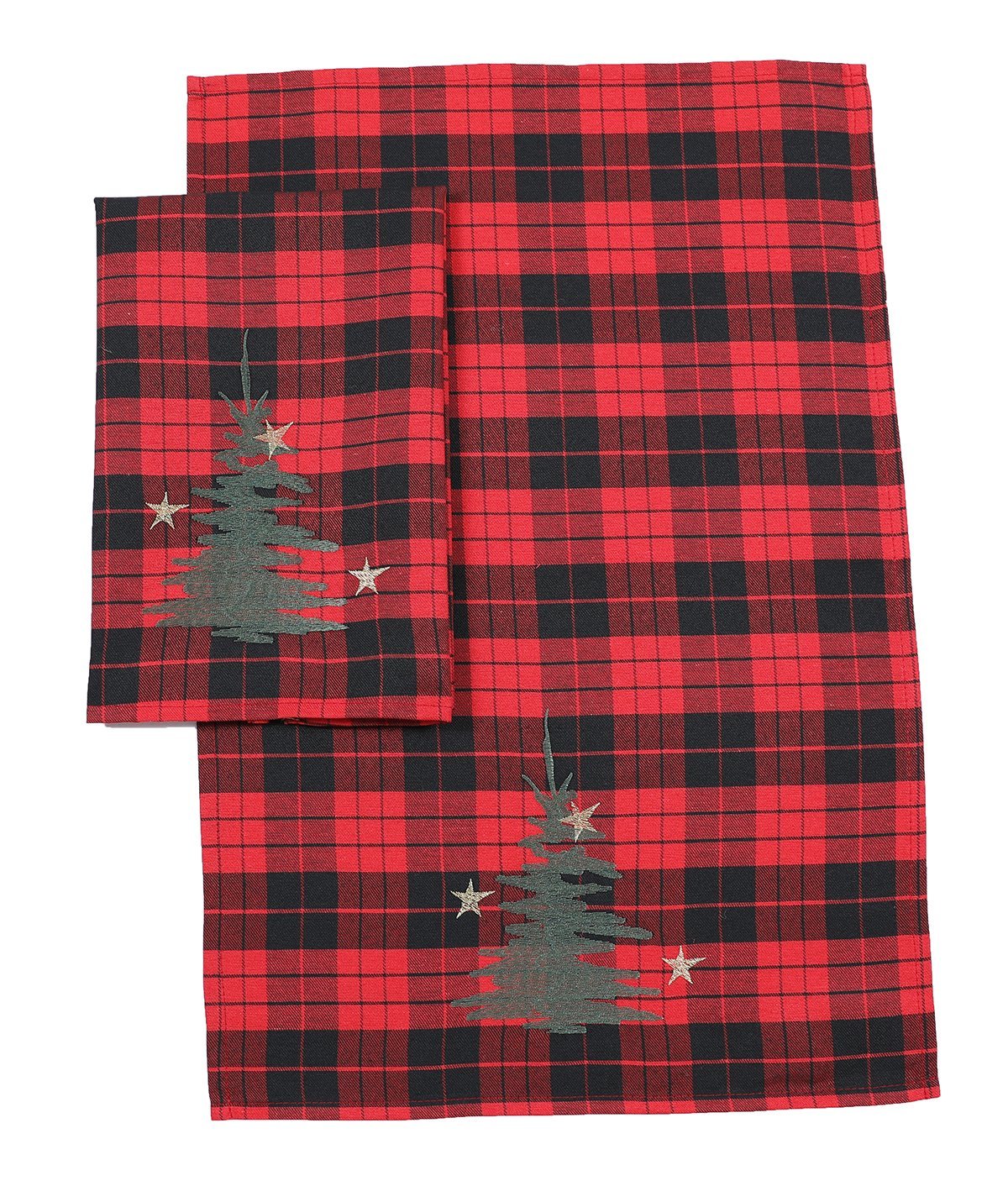 Vintage Tartan Christmas Truck S Tea Towel | Set of 2