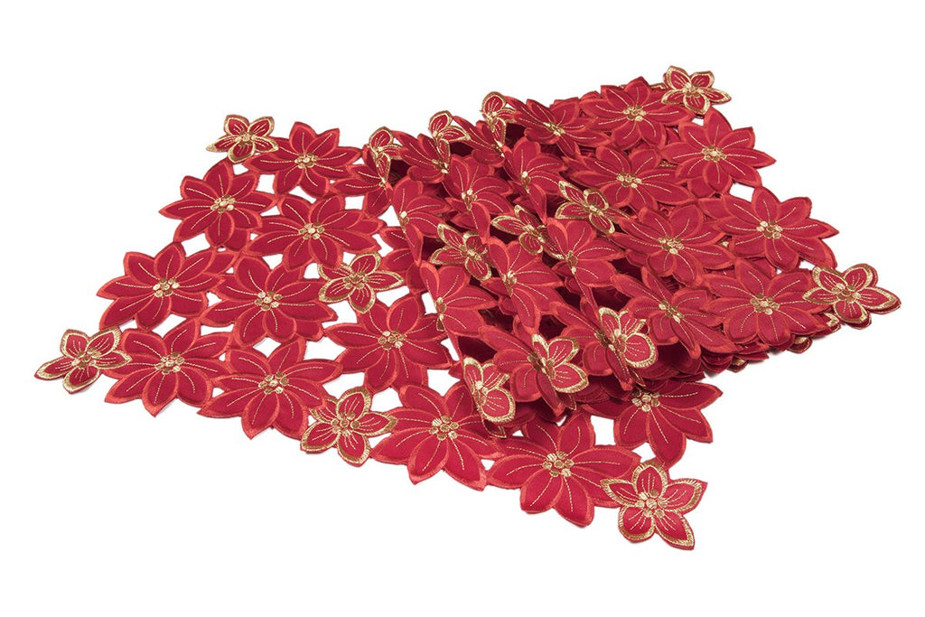 Festive Poinsettia Placemats | Set of 4