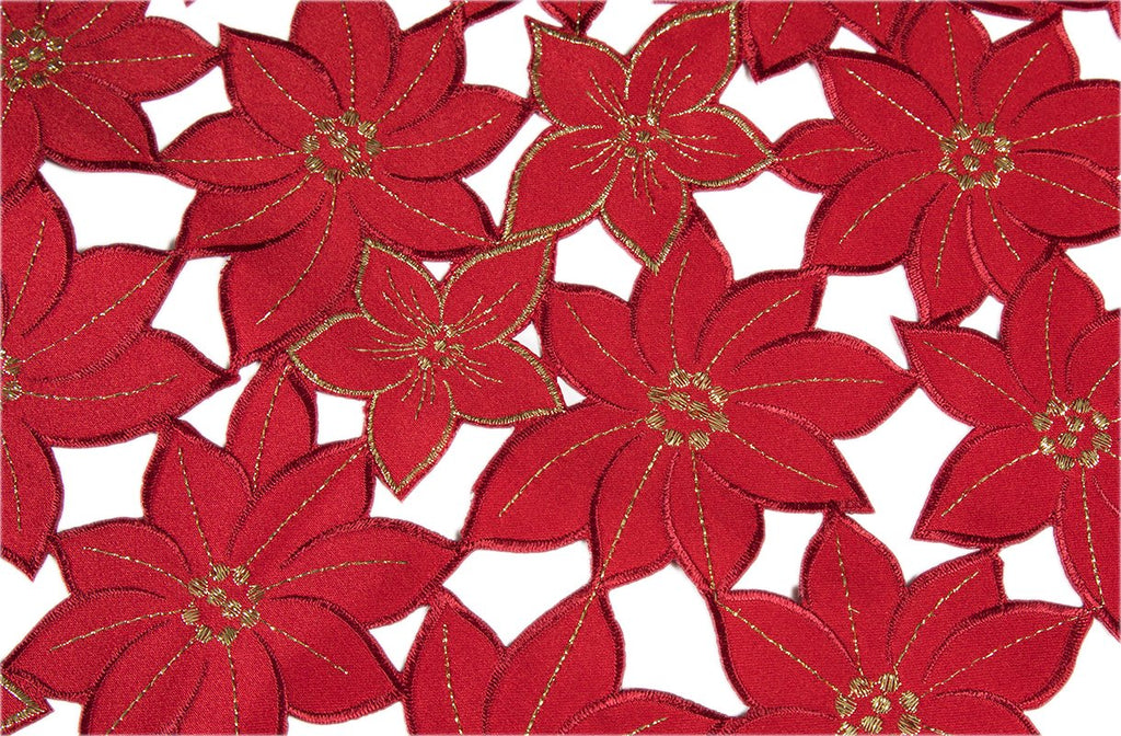 Festive Poinsettia Placemats | Set of 4