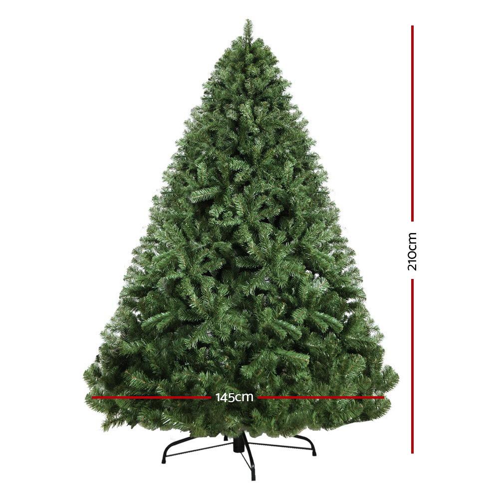 7ft Faux Christmas Tree – 210cm | 1250 Tips | Realistic PVC