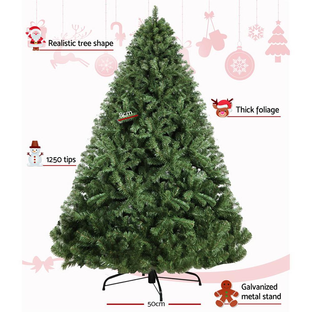 7ft Faux Christmas Tree – 210cm | 1250 Tips | Realistic PVC
