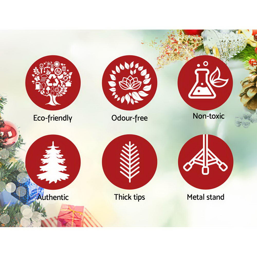 NNEDSZ Jollys Christmas Tree 2.4M 8FT Xmas Decorations Snow Home Decor 1500 Tips