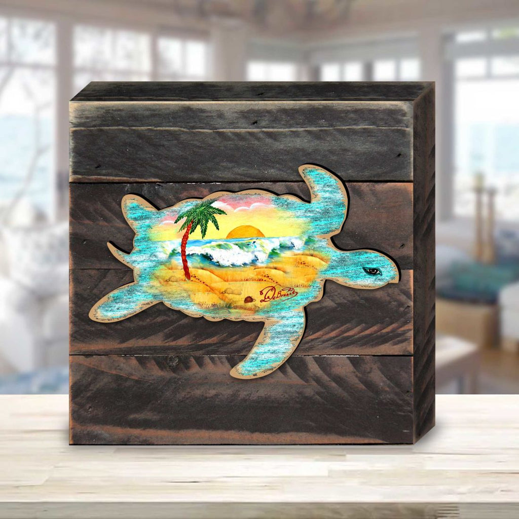 Tuttle Wooden Decor by G. DeBrekht - Coastal Holiday Decor - 8198518B