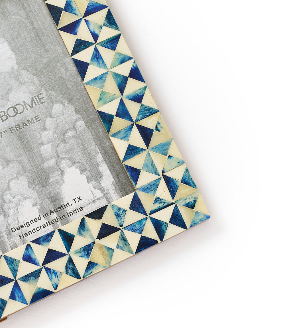 Cobalt Wave Mosaic Picture Frame
