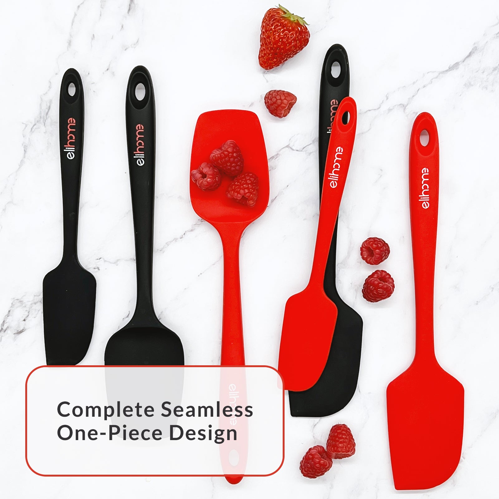 3-Piece Silicone Spatula Set | Heat Resistant to 600°F | BPA-Free | Dishwasher Safe | 6 Colors