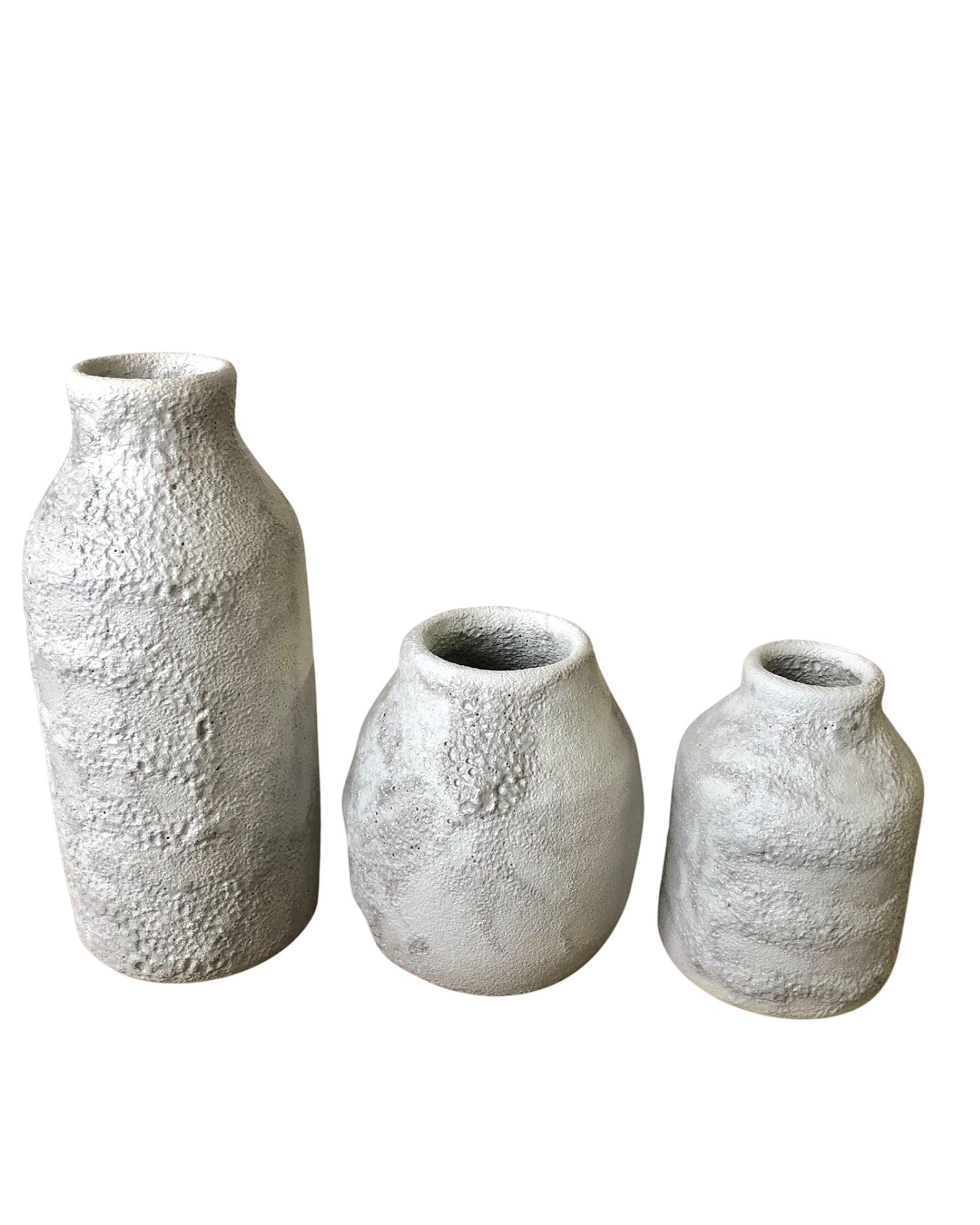 Gray Crater Vase Collection – Hand-Thrown Porcelain