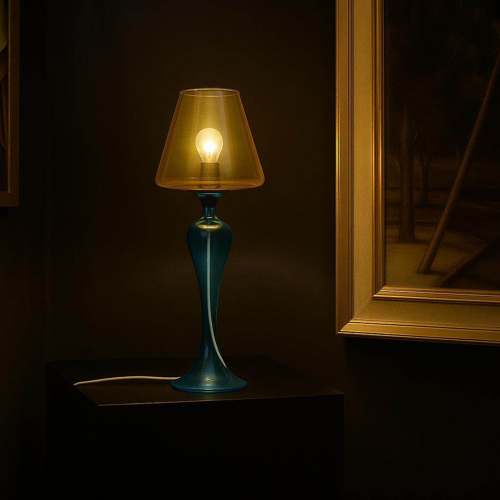 Elegant Handblown Glass Table Lamps – Modern Accent Lighting in 8