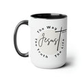 "Jesus the Way the Truth the Life" Christian Ceramic Coffee Mug | 15oz