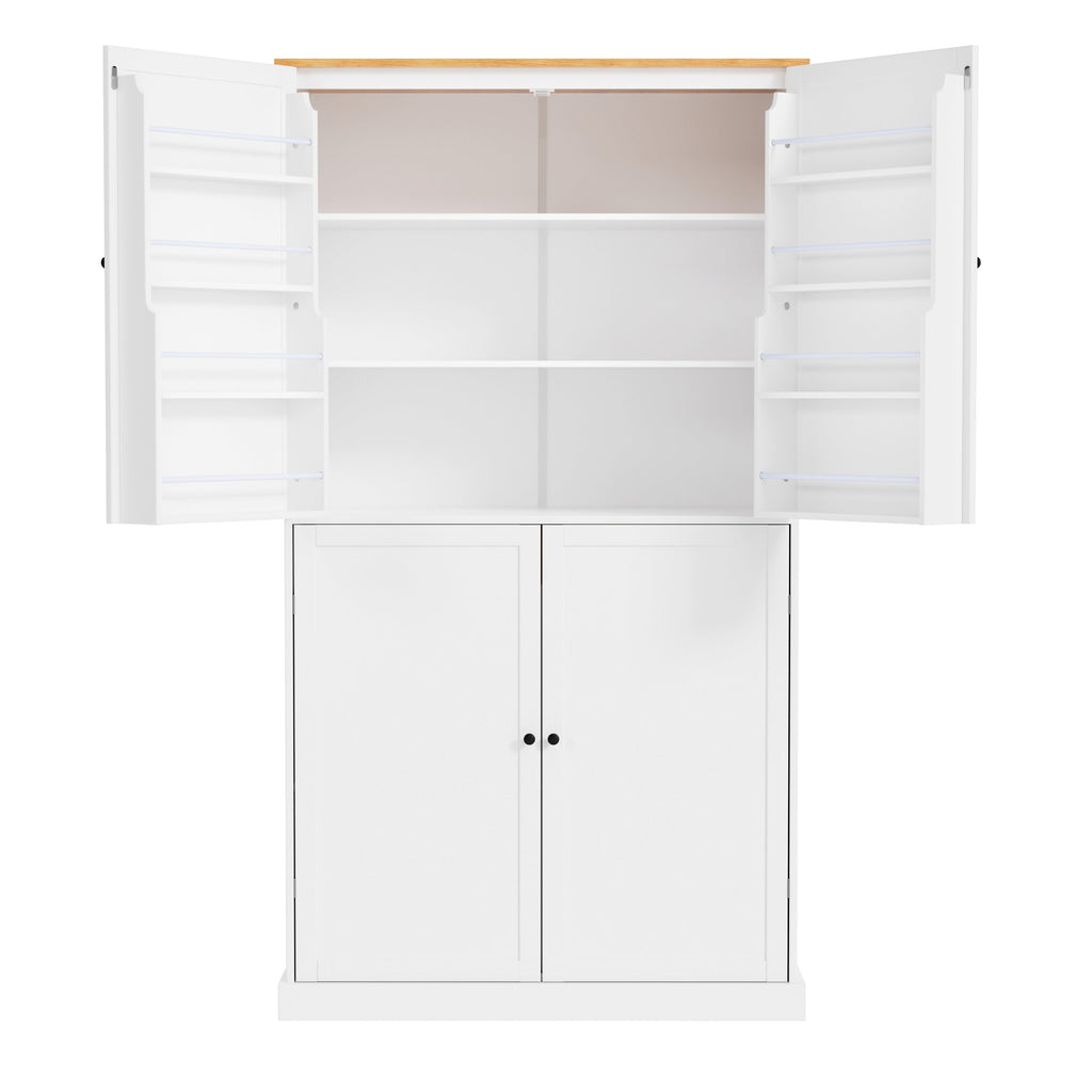 Large Kitchen Pantry Storage Cabinet | 71" Tall | MDF | White, Gray or Blue