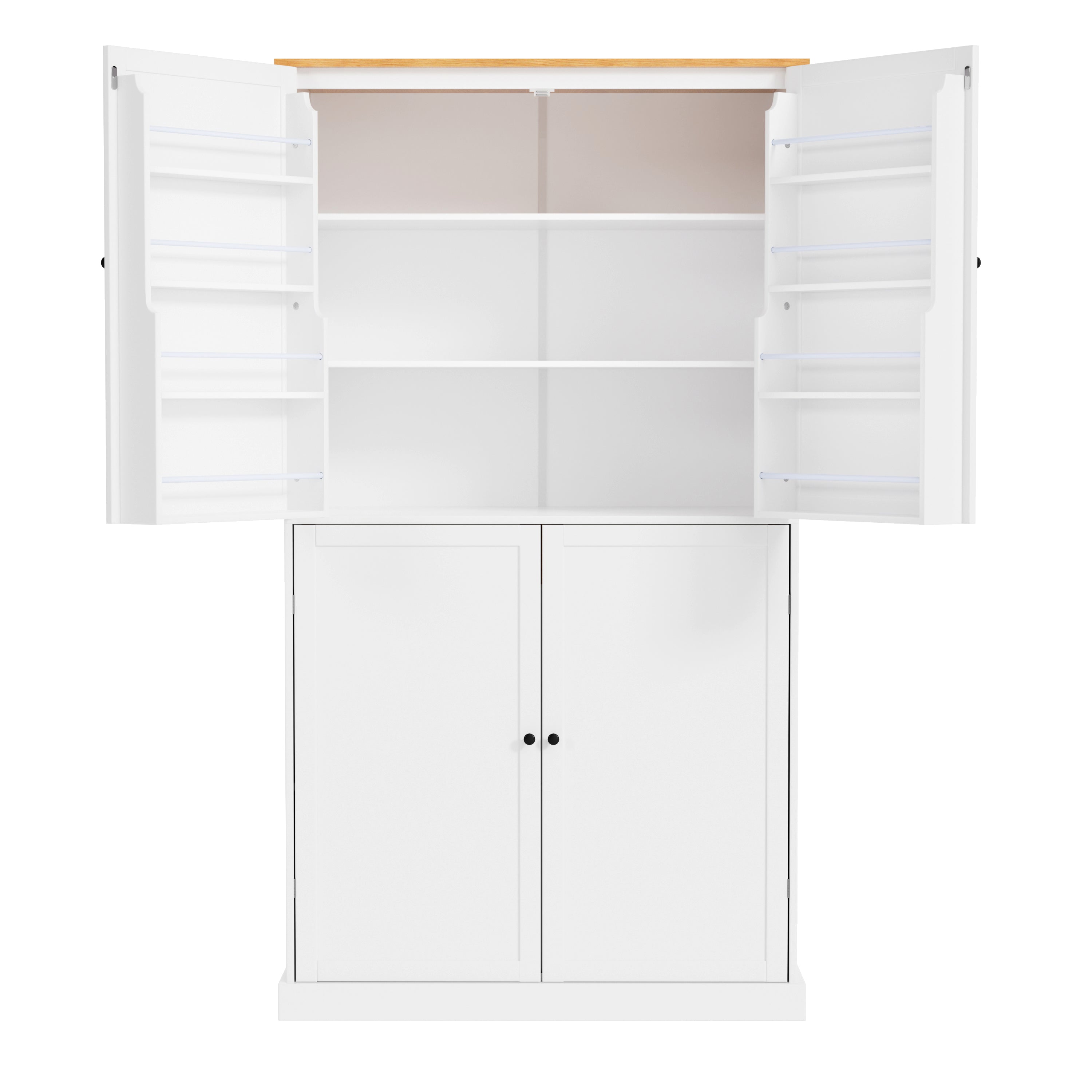 Large Kitchen Pantry Storage Cabinet | 71" Tall | MDF | White, Gray or Blue