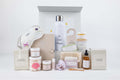 New Mom Pampering Gift Set | 15-Piece Natural Skincare & Wellness Box | Personalized | Baby Shower & Postpartum | Lizush