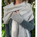 Gray Loop Knit Baby Alpaca Wrap Scarf | 100% Baby Alpaca | Handmade in Peru | One of a Kind