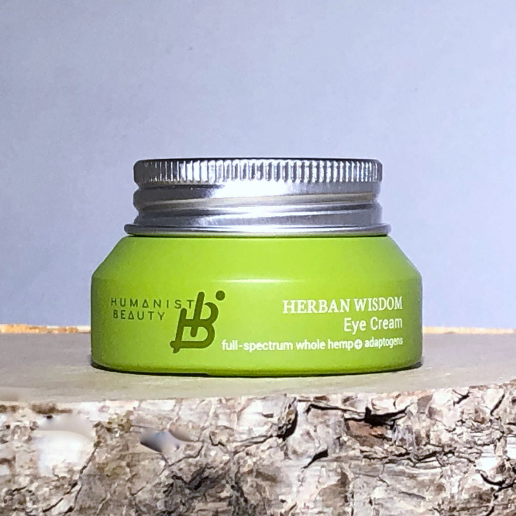 Herban Wisdom® Eye Cream | Plant-Based | Adaptogens & Mushroom Peptides | Anti-Aging | Dark Circles, Puffiness & Fine Lines | Humanist Beauty