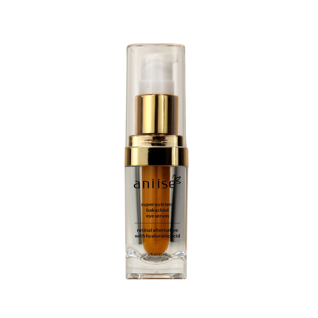 Exceptional Anti-Aging Bakuchiol Eye Serum | Plant-Based Retinol Alternative | Hyaluronic Acid, Vitamins C & E | 0.5 fl oz | Aniise