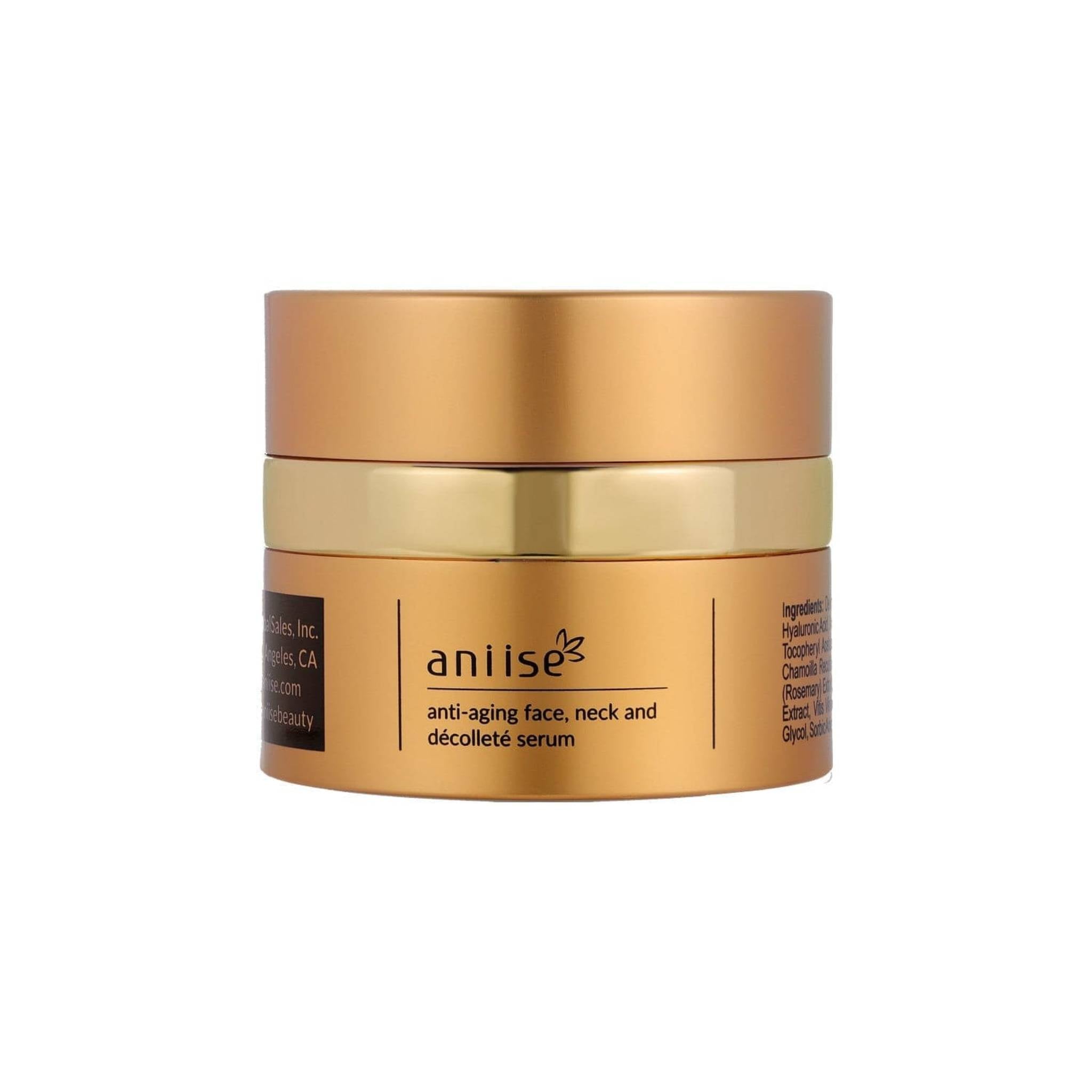 Anti-Aging Face Neck & Décolleté Serum with Marine Collagen | Elastin & Hyaluronic Acid | 2 fl oz | Aniise