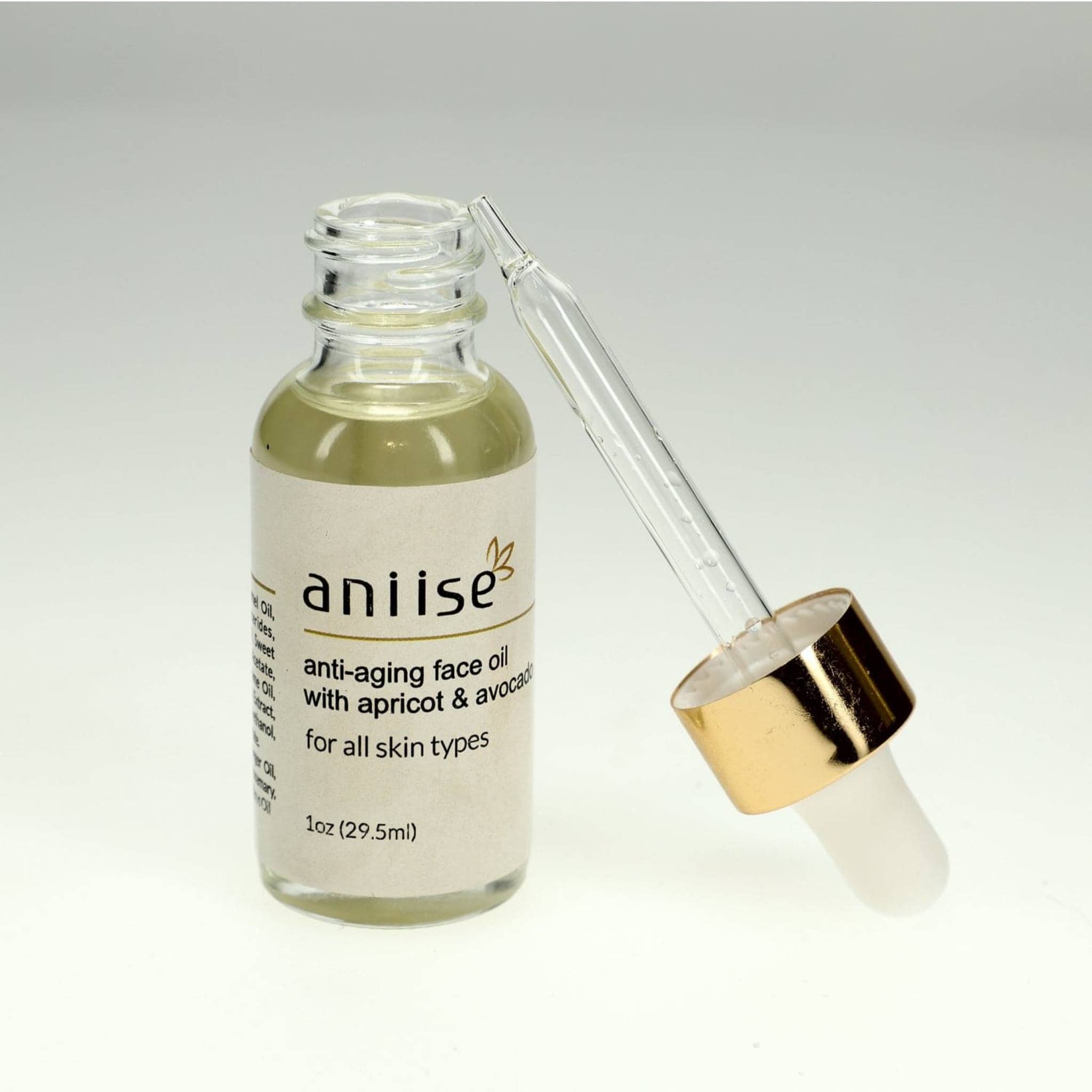 Anti-Aging Face Oil | Apricot Kernel, Jojoba & Avocado | 1 fl oz | Aniise Natural Skin Care