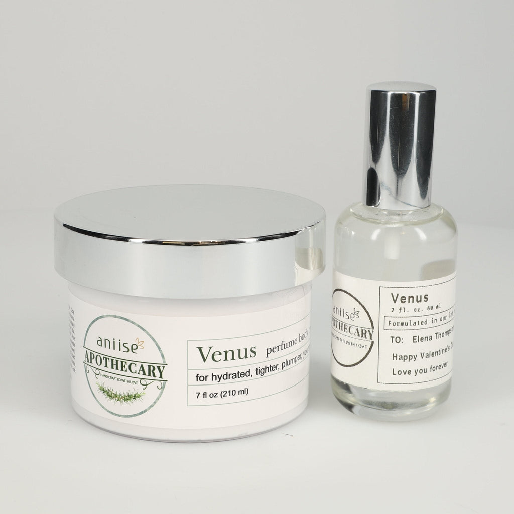 Apothecary Fragrance Oil & Perfume Body Cream Set | Paraben-Free | Made in USA | 4 Scents | Aniise