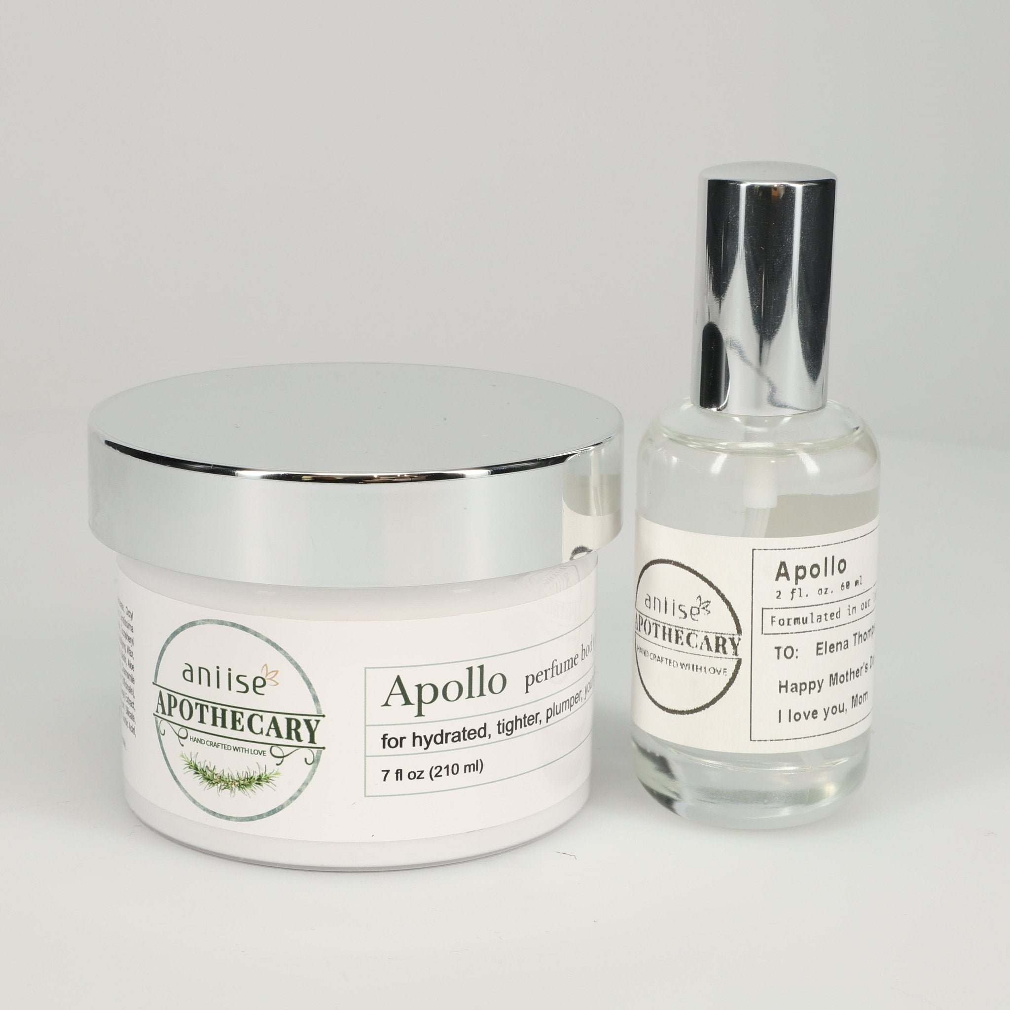 Apothecary Fragrance Oil & Perfume Body Cream Set | Paraben-Free | Made in USA | 4 Scents | Aniise