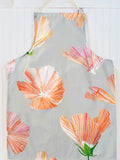 Hibiscus on Grey Cotton Apron | Made in the UK | India & Purry by Jessica Hollander