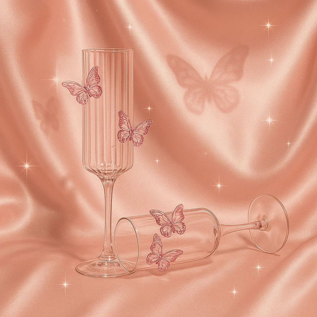 Butterfly Wine Glass Set