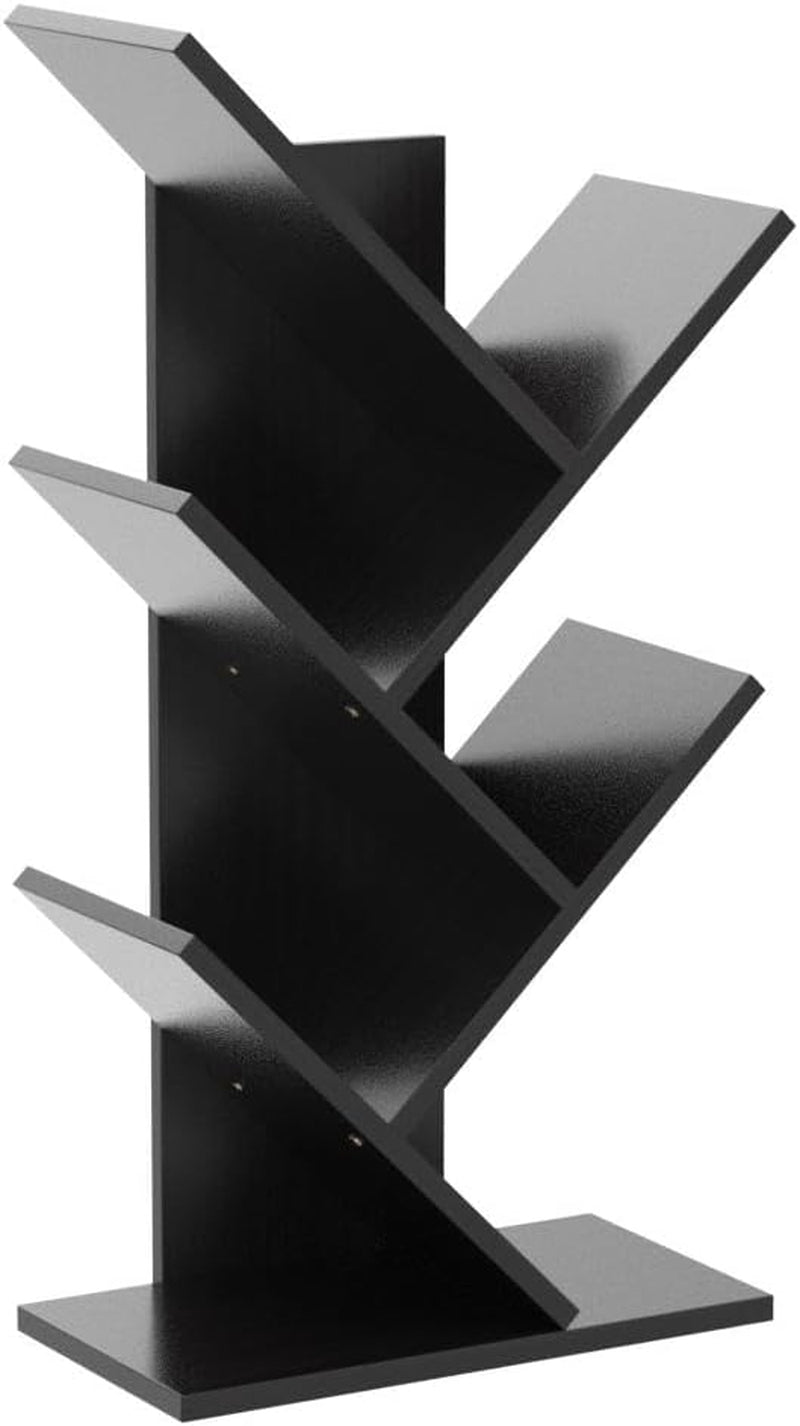 Wooden 5 Tier Book Tree Bookshelf For Displaying Books And Magazines