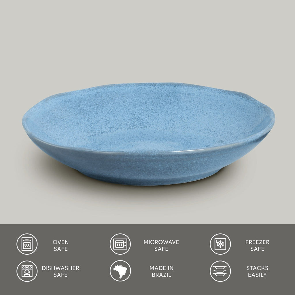 Pasta Plate Set of 6 | Porto Brasil Porcelain | 14 Colors | Microwave, Dishwasher & Freezer Safe