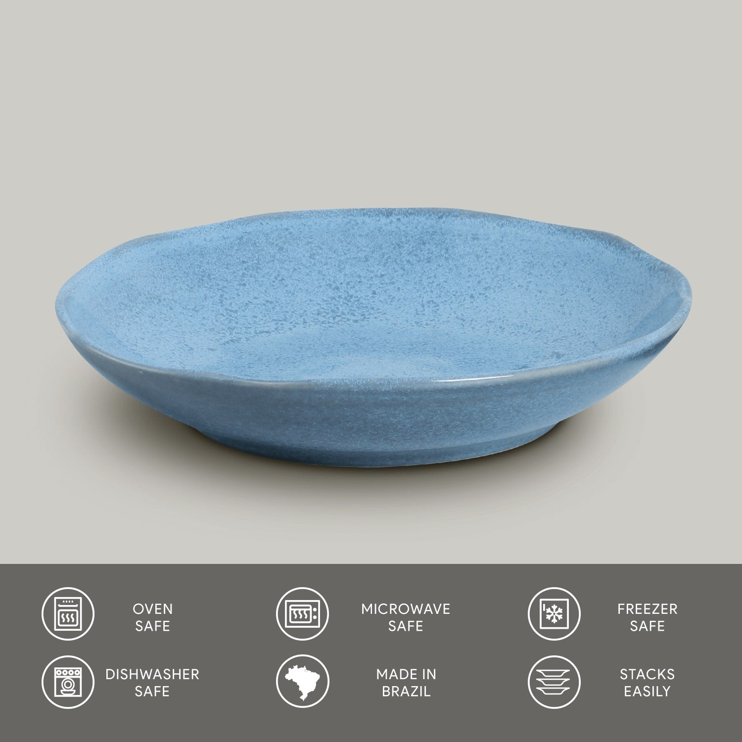 Pasta Plate Set of 6 | Porto Brasil Porcelain | 14 Colors | Microwave, Dishwasher & Freezer Safe