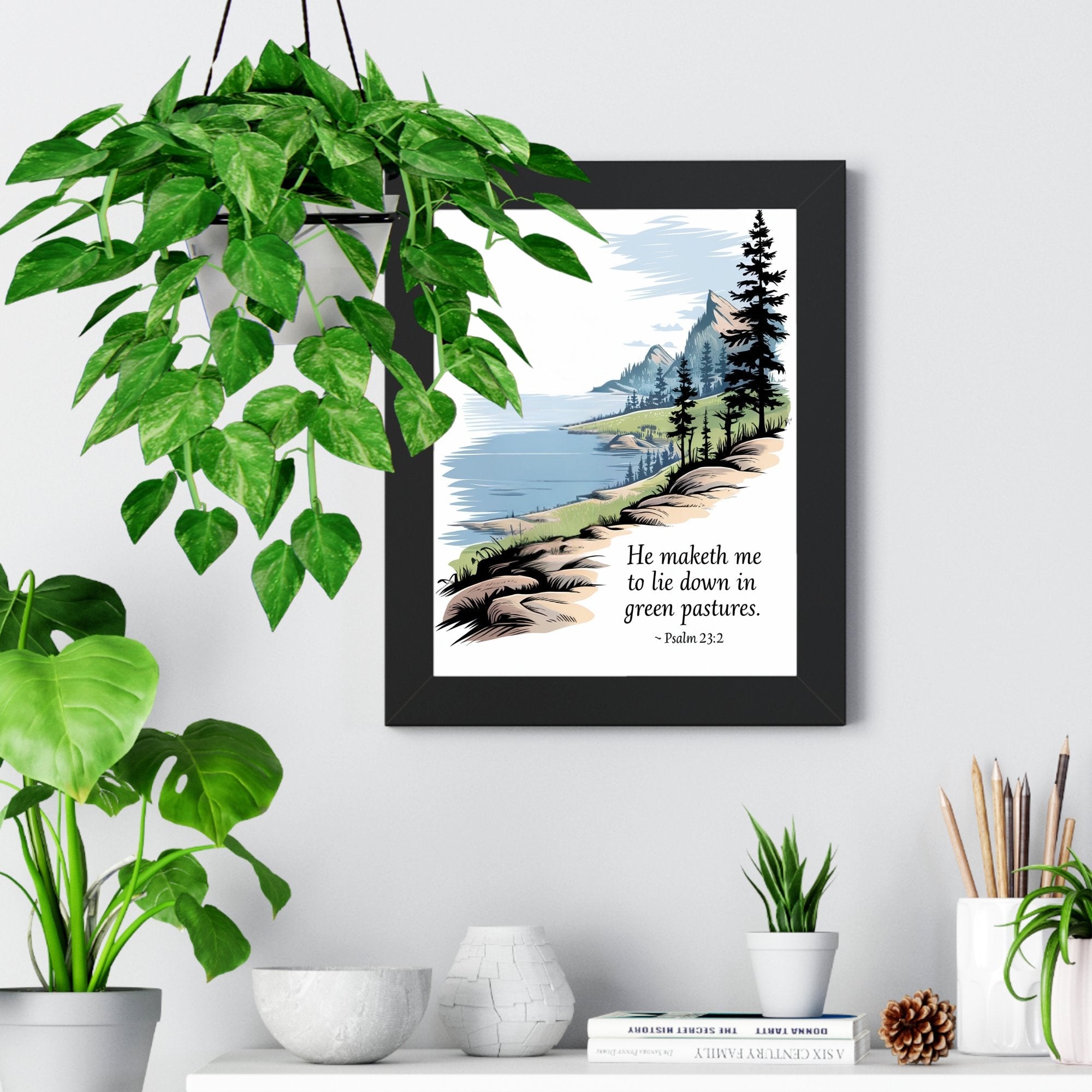 Giclee Faith Inspired Tranquil Ocean Horizon Landscape Uplifting