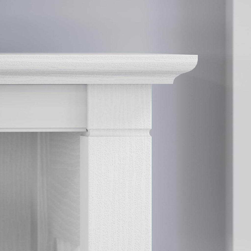 Tall 5 Shelf Bookcase In Pure White Oak Modern Farmhouse
