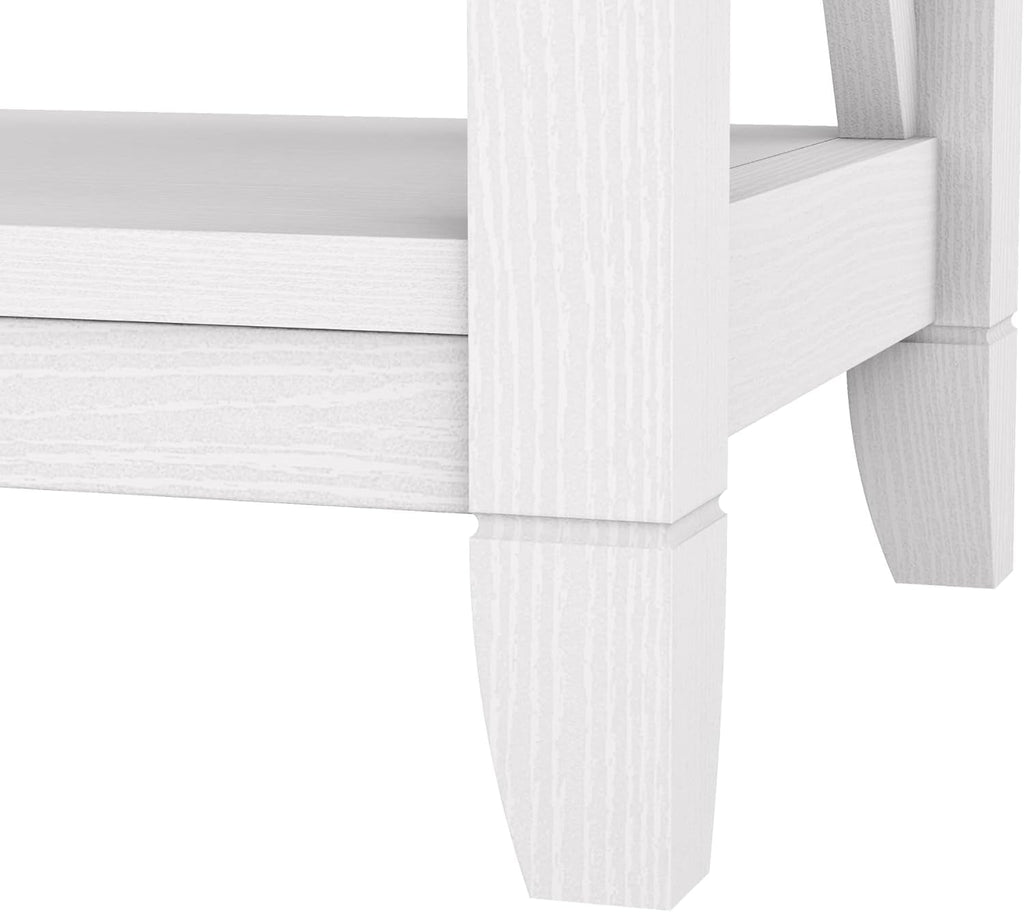 Tall 5 Shelf Bookcase In Pure White Oak Modern Farmhouse