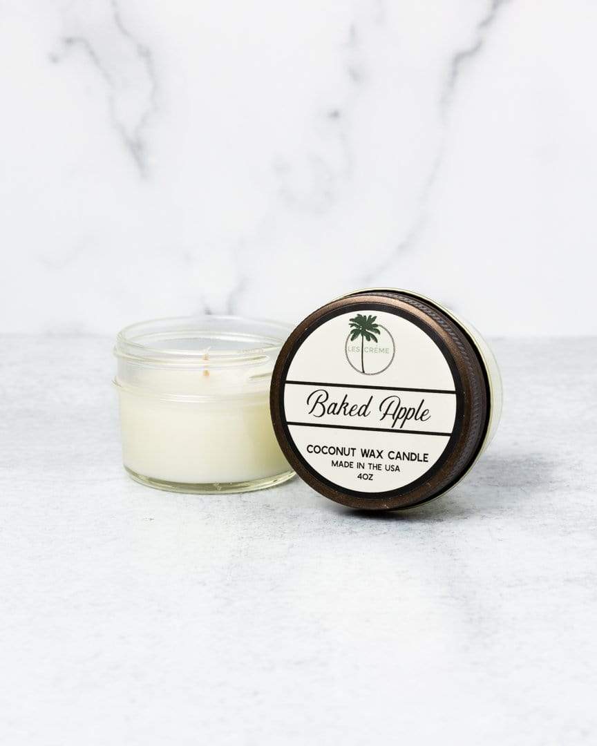 Baked Apple Coconut Wax Candle | Toxin-Free | Cinnamon, Nutmeg, Clove, Orange & Cedarwood | Les Crème