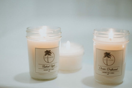 Baked Apple Coconut Wax Candle | Toxin-Free | Cinnamon, Nutmeg, Clove, Orange & Cedarwood | Les Crème