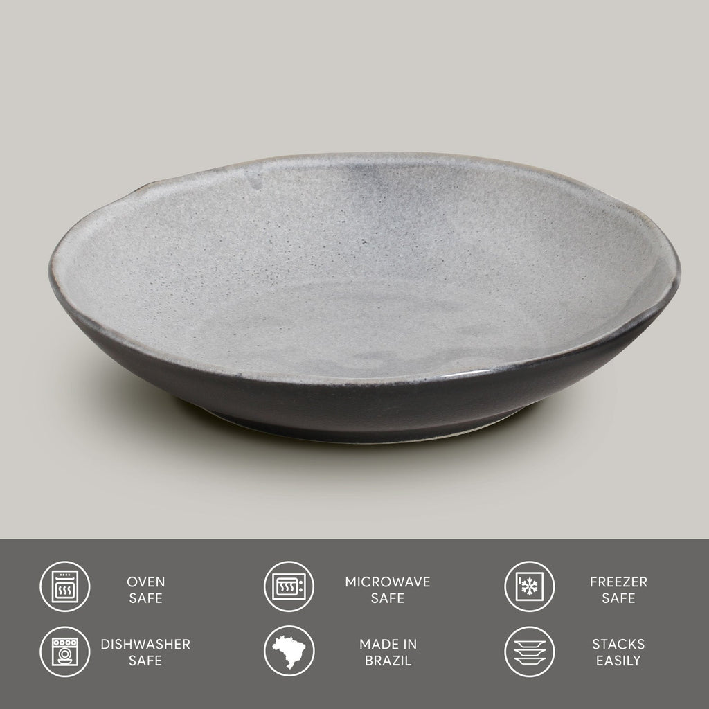 Pasta Plate Set of 6 | Porto Brasil Porcelain | 14 Colors | Microwave, Dishwasher & Freezer Safe