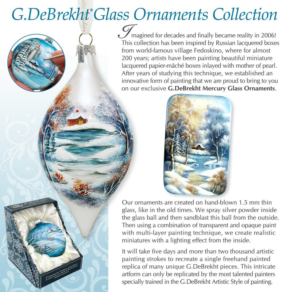 Guardian Angels Glass Ornament by G. DeBrekht - Nativity Holiday Decor - 744-038