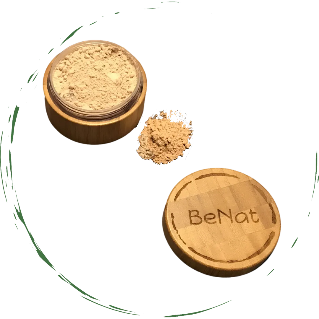 Translucent Loose Powder | All-Natural | Bamboo Case | Refillable | Small Batch | BeNat