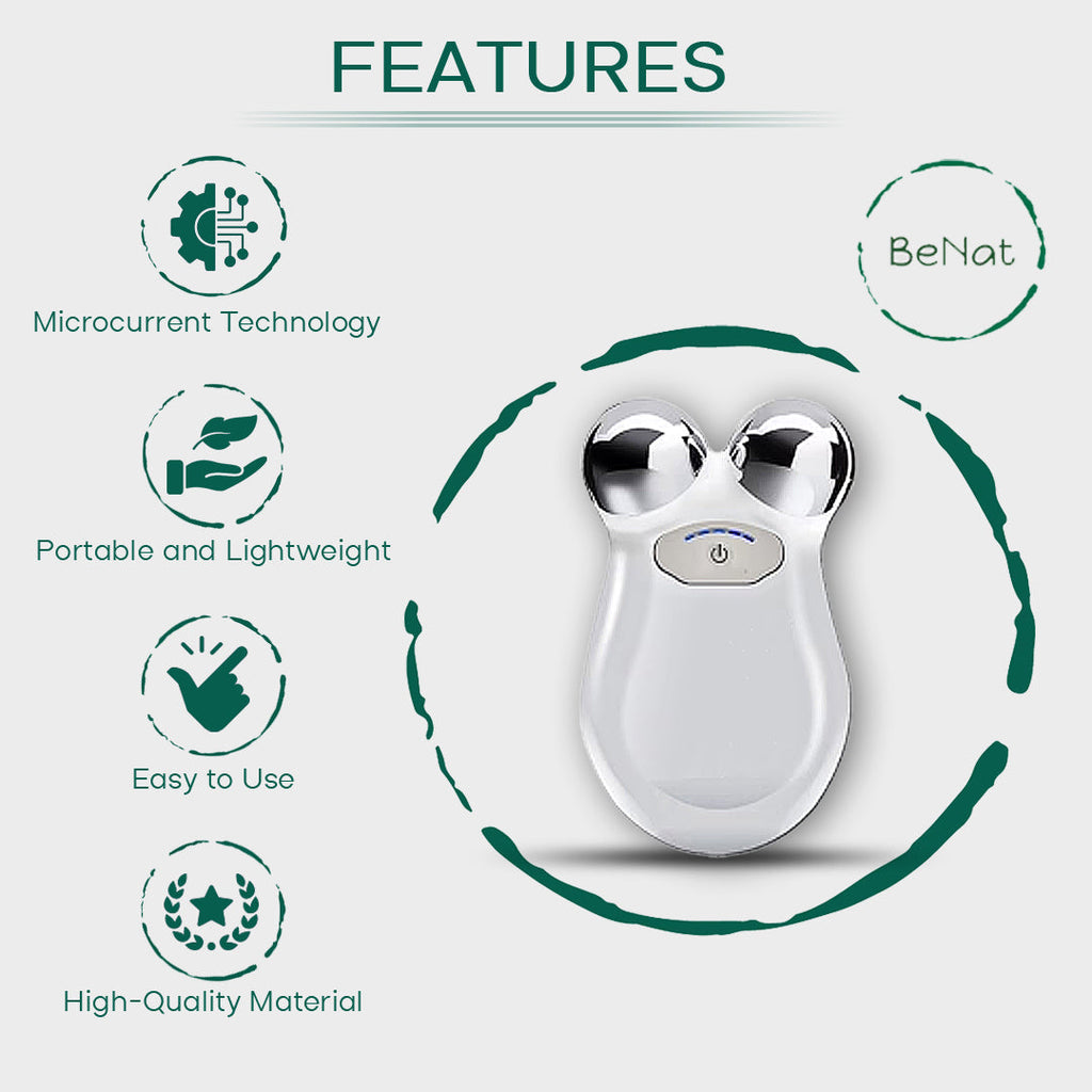 Lift, Sculpt & Glow Toolkit | 3-Device At-Home Spa Bundle | LED Therapy + Electric Gua Sha + Microcurrent | BeNat