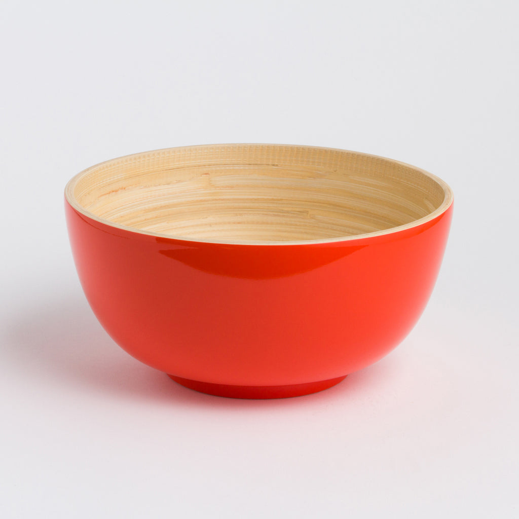 Bamboo Salad Bowl | Medium Ø24cm | Food Safe | Handmade | 11 Colors | Bibol France