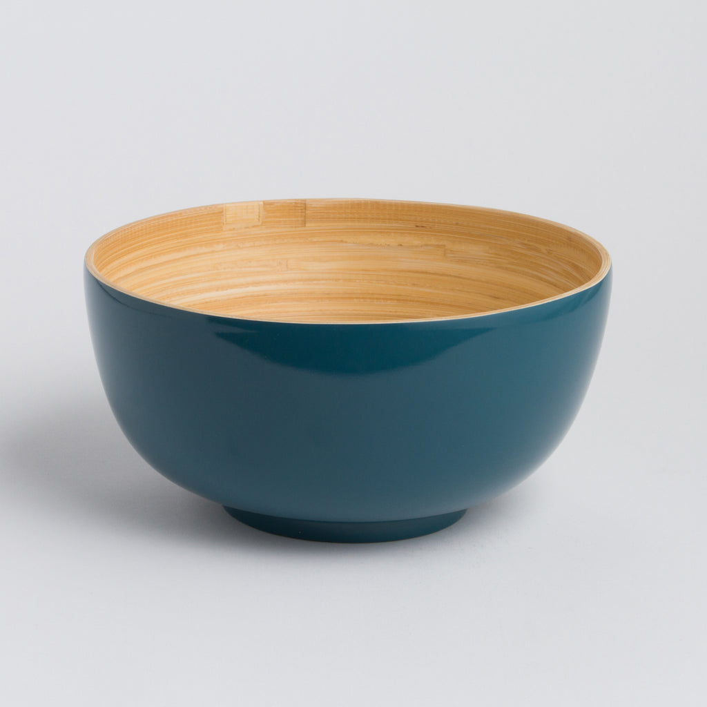 Bamboo Salad Bowl | Medium Ø24cm | Food Safe | Handmade | 11 Colors | Bibol France