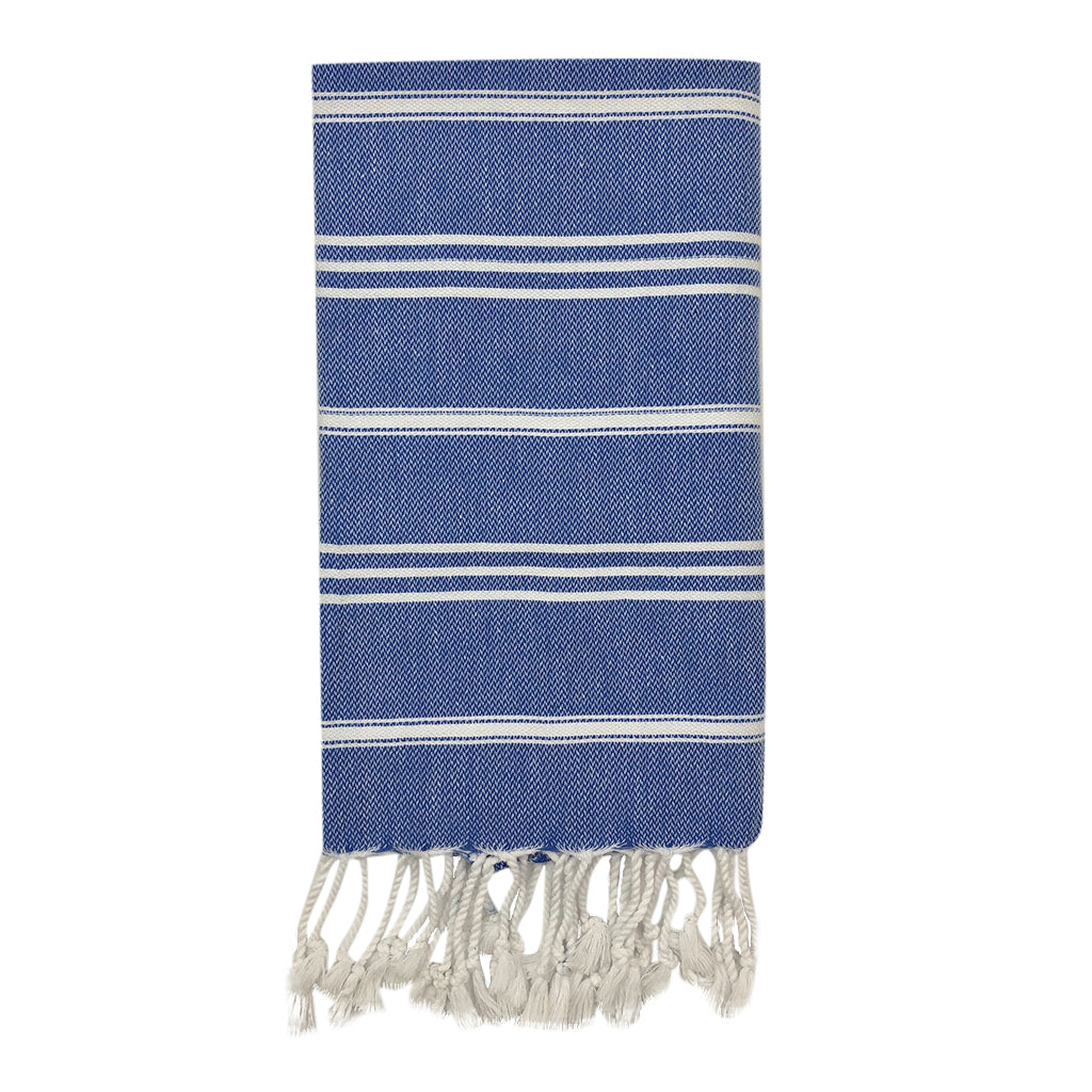 Classic Turkish Hand Towel | Turkey | 100% Turkish Cotton | Hand-Knotted Fringe | 5 Colors | SLATE + SALT