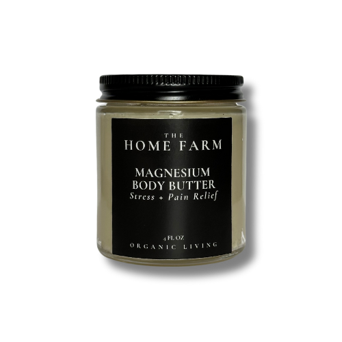 Magnesium Body Butter | Organic & Vegan | Relaxation, Sleep, Muscle Relief & Headache Relief | Handmade Small Batch | The Home Farm