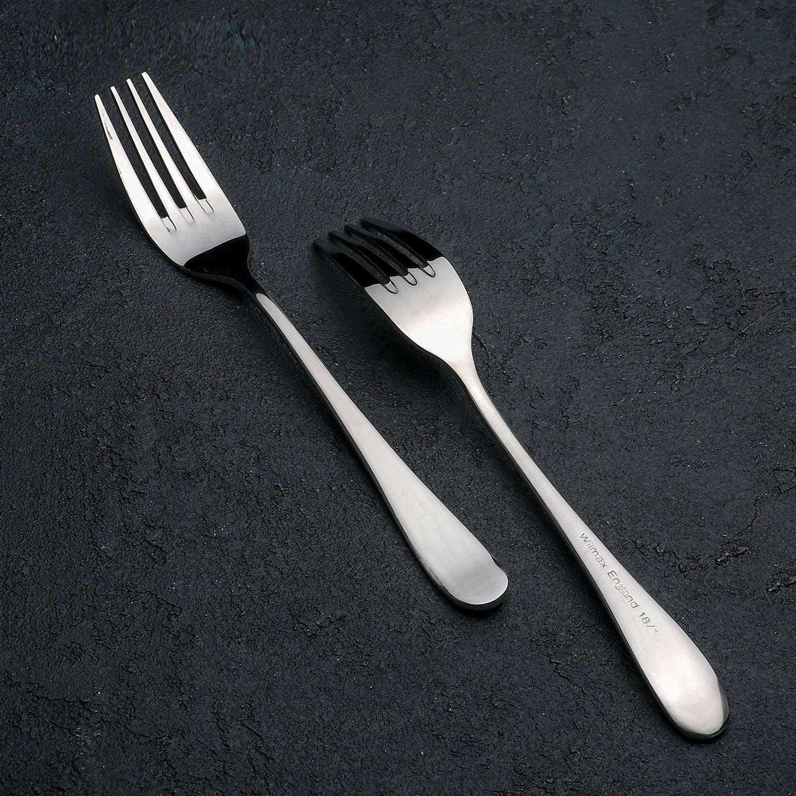 Wilmax Dinner Fork | 8" | High-Polish Stainless Steel | Made in England