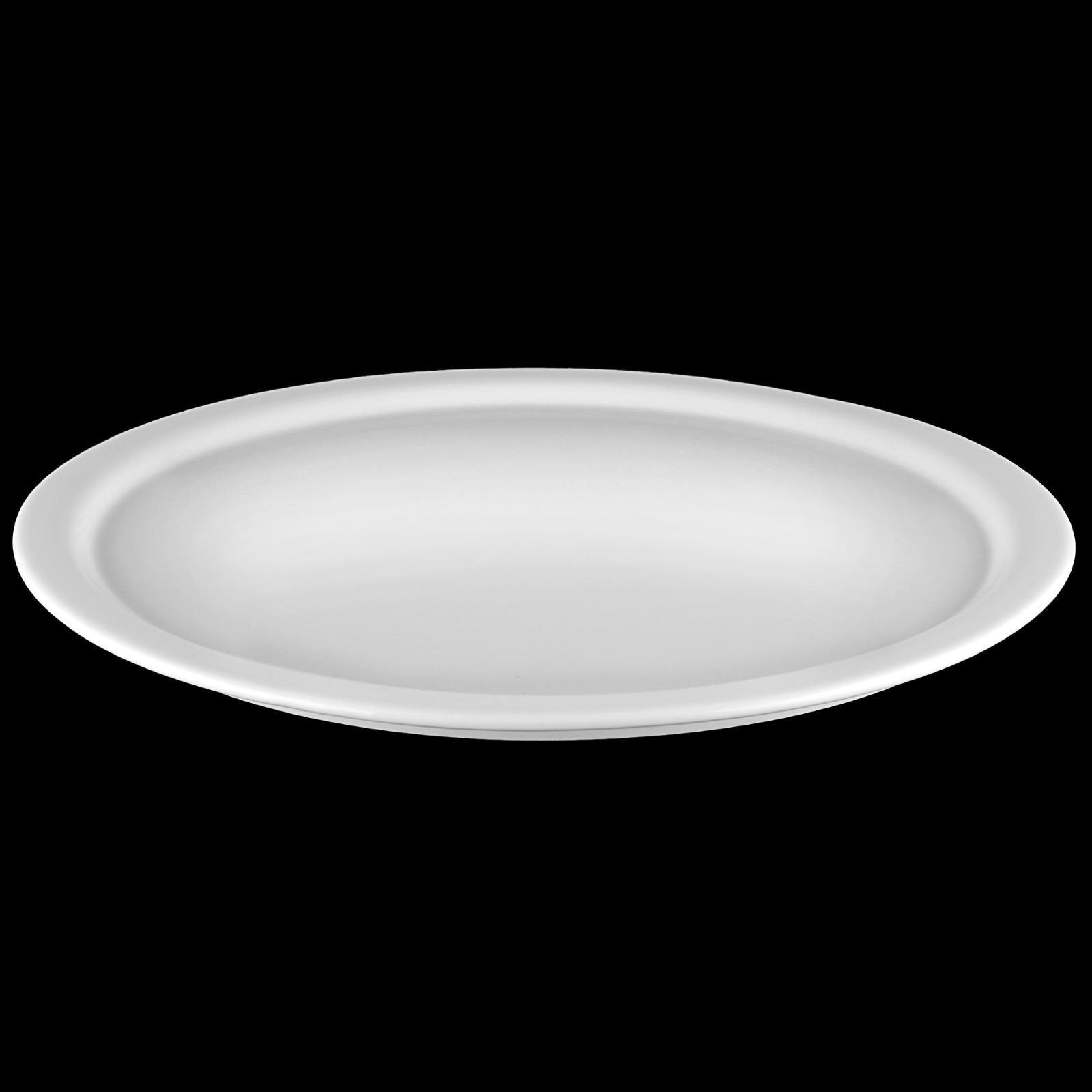 White Personal Pizza Plate 14" | Fine Porcelain | Oven Safe to 572°F | Chip-Resistant | WILMAX