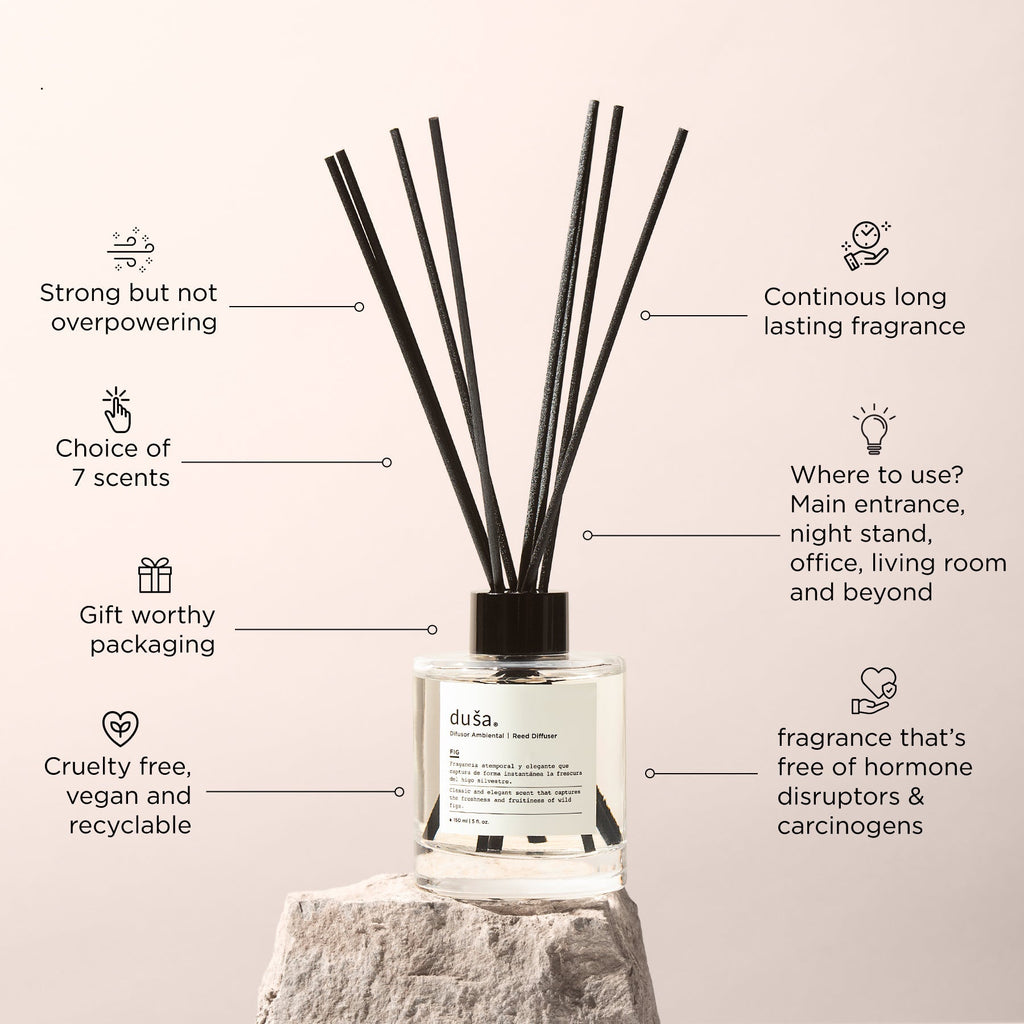 Lemongrass & Green Tea Reed Diffuser | 5 fl oz | Essential Oils | Home Fragrance | Powered by People