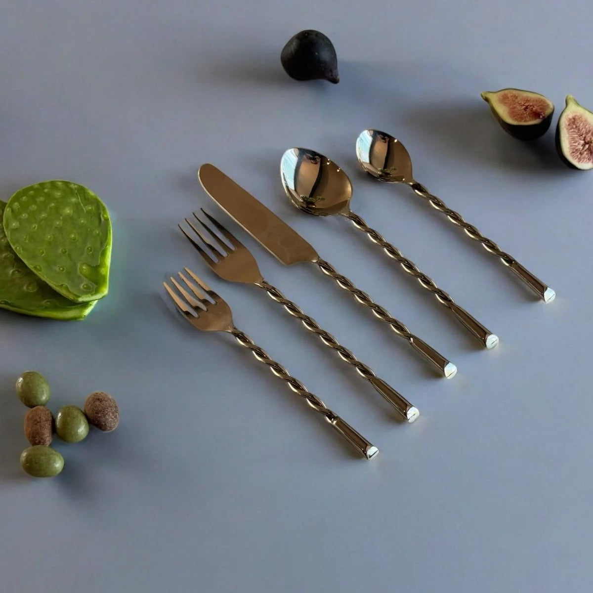 Ava Silver Flatware Set of 20 | Handcrafted Stainless Steel | Service for 4 | Powered by People