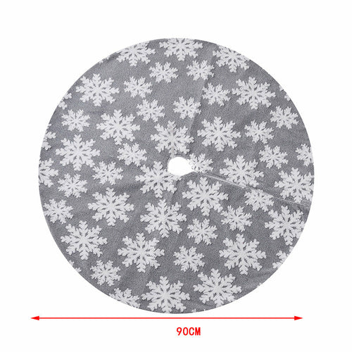 Plush Snowflake Christmas Tree Skirt | Red or Grey | 90cm & 120cm