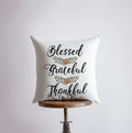 Blessed Grateful Thankful Pillow