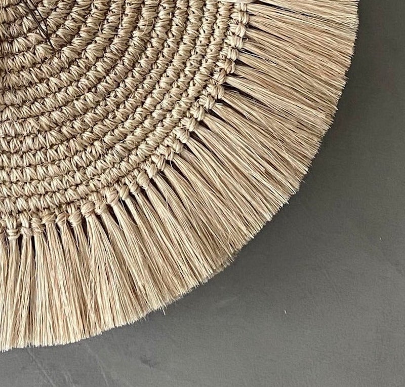 Colombian Fringes Placemat | Set of 4 | 14.5" Round | Handwoven | Skilled Artisans | Tallo de Olivo | Powered by People